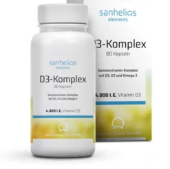 Sanhelios D3-Komplex Mit K2 und Omega 3 80 Kapseln