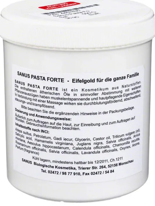 Sanus Pasta Forte Salbe 500 G Salbe