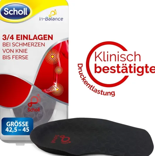 Scholl In-Balance Dreiviertel Einlagen 1 Paar Größe 42,5 - 45
