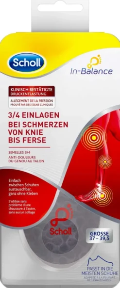 Scholl In-Balance Dreiviertel Einlagen 1 Paar Größe 37 - 39,5