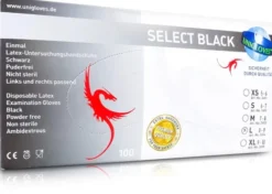 Select Einmal Latex Handsch.Gr.L Black