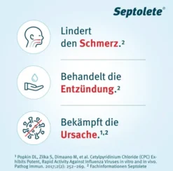 Septolete mit Cola Geschmack 3mg + 1mg 16 Lutschtabletten
