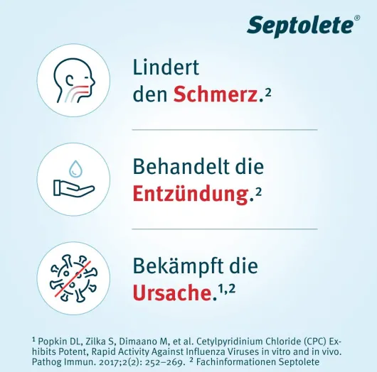 Septolete mit Cola Geschmack 3mg + 1mg 16 Lutschtabletten
