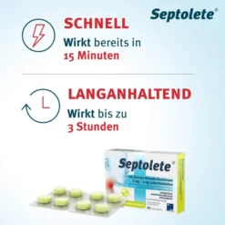 Septolete Zitronen-Holunder Geschmack 3 mg - 1mg 16 Lutschtabletten