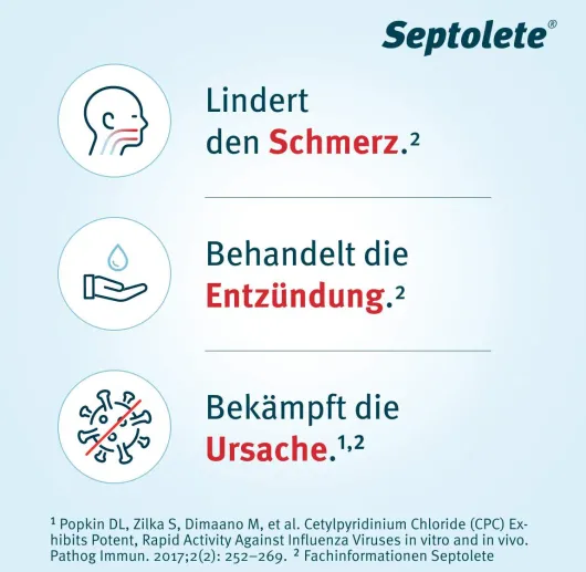 Septolete Zitronen-Holunder Geschmack 3 mg - 1mg 16 Lutschtabletten