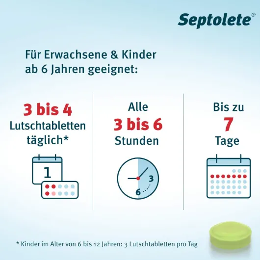 Septolete Zitronen-Holunder Geschmack 3 mg - 1mg 16 Lutschtabletten