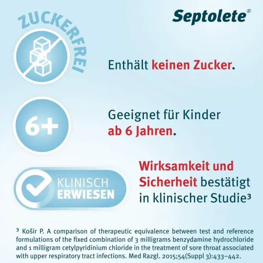 Septolete Zitronen-Holunder Geschmack 3 mg - 1mg 16 Lutschtabletten
