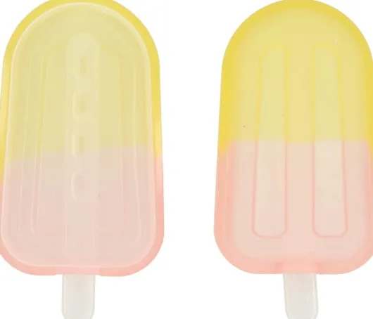Silikon-Eisformen Gelb-Orange 2 Stück