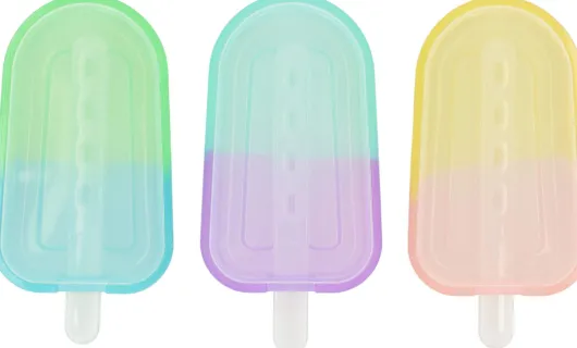 Silikon-Eisformen Gelb-Orange 2 Stück