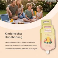 Silikon-Eisformen Gelb-Orange 2 Stück