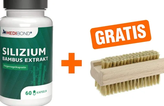 Silizium Bambus Extrakt Medibond 60 Kapseln + gratis Nagelbürste