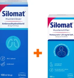 Silomat Hustenlöser Ambroxolhydrochlorid 30mg je 5ml Sirup 100 ml+Silomat Hustenstiller Pentoxyverin 1,35mg je ml 100 ml