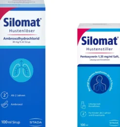 Silomat Hustenlöser Ambroxolhydrochlorid 30mg je 5ml Sirup 100 ml+Silomat Hustenstiller Pentoxyverin 1,35mg je ml 100 ml