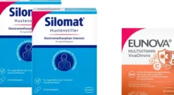 Silomat Hustenstiller Dextromethorphan Intensiv 2 x 12 Hartkapseln + gratis Eunova VivaChrono 2 x 10 Tabletten