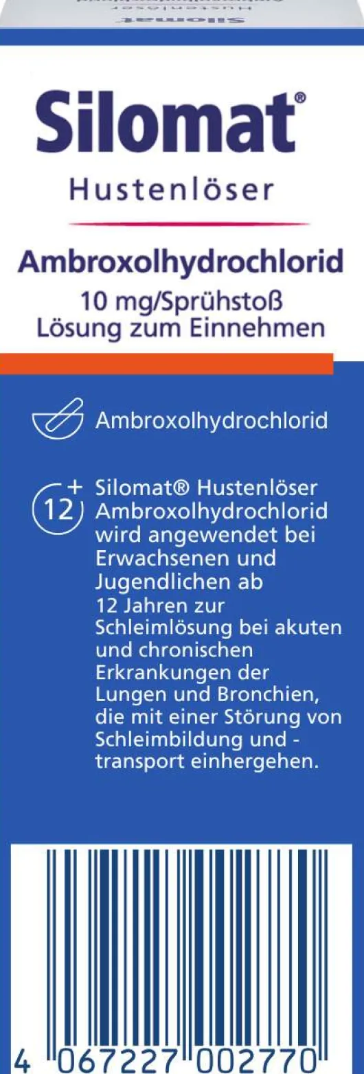 Silomat 10 mg Hustenlöser Spray mit Ambroxolhydrochlorid