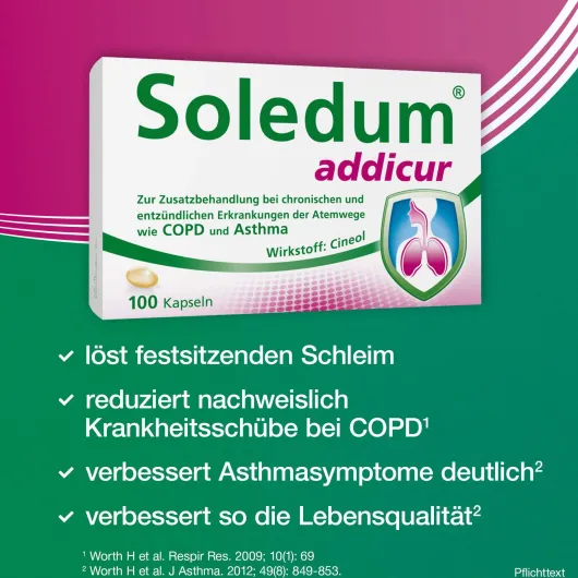 Soledum addicur 200 mg 100 magensaftresistente Weichkapseln
