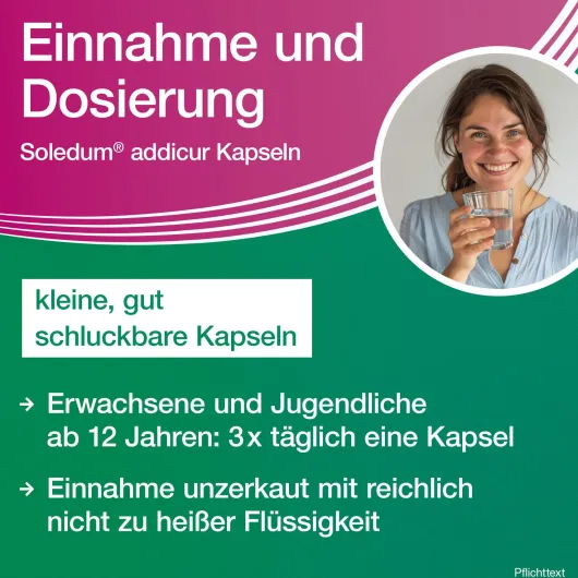 Soledum addicur 200 mg 100 magensaftresistente Weichkapseln