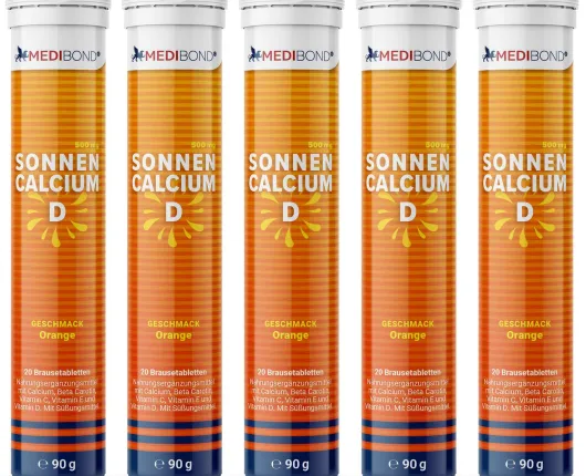 Sonnencalcium D Medibond Brausetabletten 5 x 20 Stück