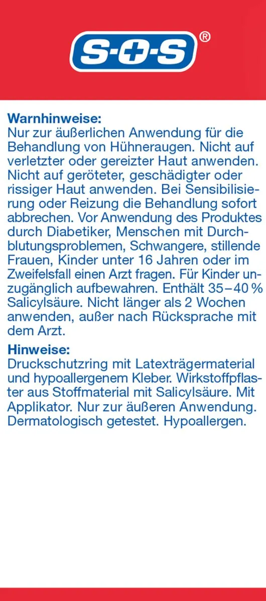 SOS Hühneraugen-Ex Kombi Pflaster 54 Stück