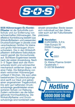 SOS Hühneraugen-Ex Kombi Pflaster 54 Stück