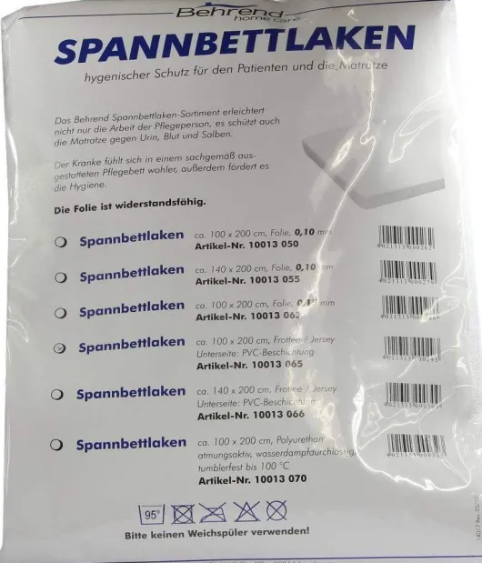 Spannbettlaken Frottee 100 X 200 cm