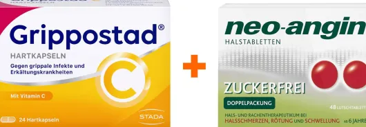 Sparset Erkältung Grippostad C & neo angin Halstabletten zfr.48 Lutschtabletten