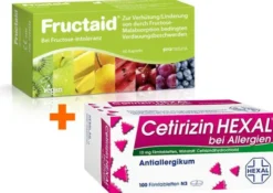 Sparset Fructaid 60 Kapseln + Cetirizin Hexal 100 Filmtabletten