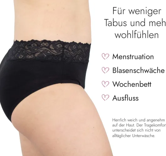 Spitzenslip mit Saugeinlage Größe 50-52 (XXL)