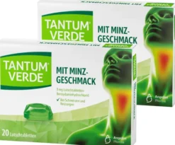 Tantum Verde 3 mg Minzgeschmack 2 x 20 Lutschtabletten
