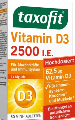 Taxofit Vitamin D3 2500 I.E. 50 Tabletten