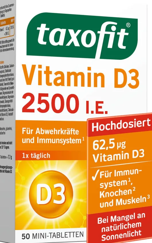 Taxofit Vitamin D3 2500 I.E. 50 Tabletten