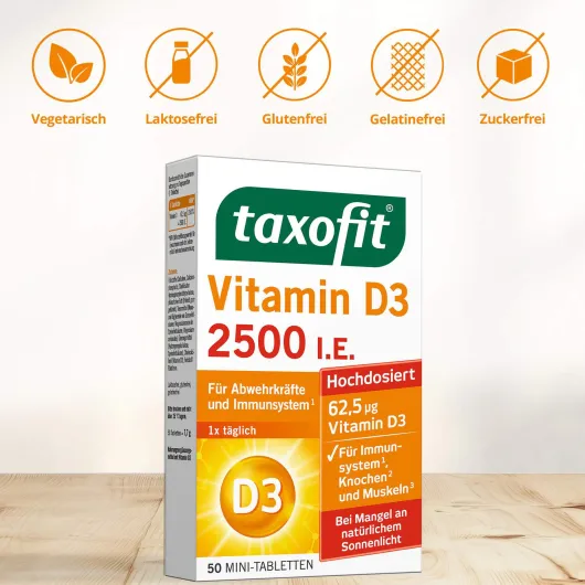 Taxofit Vitamin D3 2500 I.E. 50 Tabletten