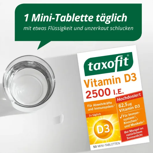 Taxofit Vitamin D3 2500 I.E. 50 Tabletten