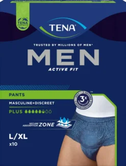 Tena Men Active Fit Inkontinenz Pants Plus L-Xl Blau 10 Stück