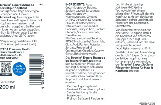 Terzolin Expert Shampoo bei fettiger Kopfhaut 2 x 200 ml