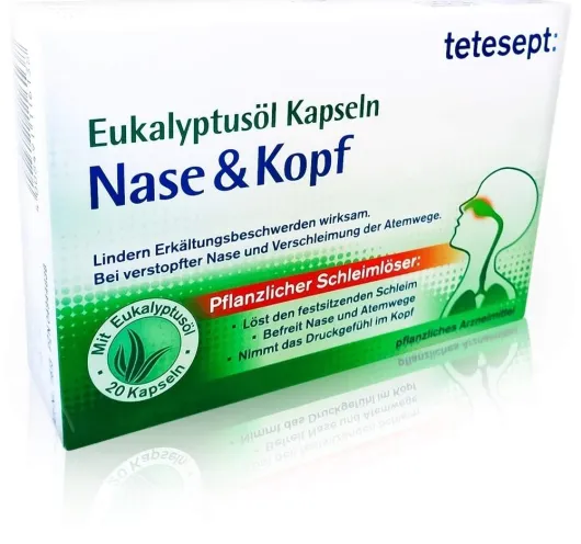 Tetesept Eukalyptusöl 20 Kapseln Nase & Kopf