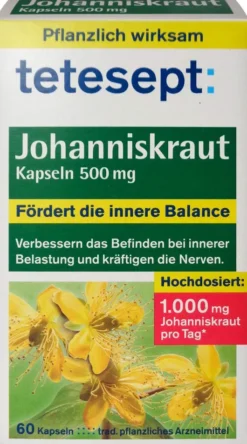 Tetesept Johanniskraut 500 mg Kapseln 60 Stück