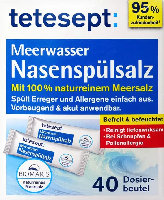 Tetesept Meerwasser Nasenspülsalz 40 Stück