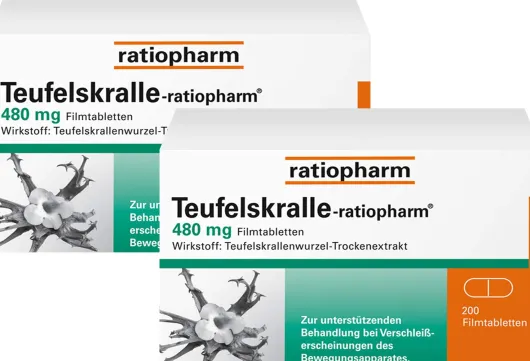 Teufelskralle-ratiopharm 480 mg 2 x 200 Filmtabletten