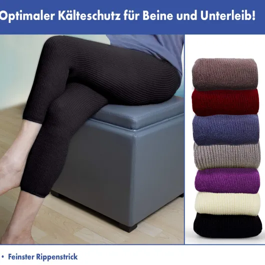 Thermo Leggings Einheitsgröße, schwarz