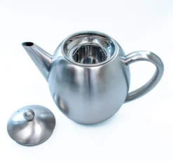 Thermo-Teekanne Doppelwandig Matt Edelstahl, 1 Liter