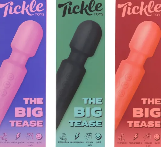 Tickle Toys Big Tease Vibrator, Hot Pink