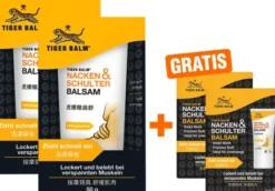 TIGER BALM Nacken und Schulter Balsam 2 x 50 g + gratis Tiger Balm Sachets 2 x 5g