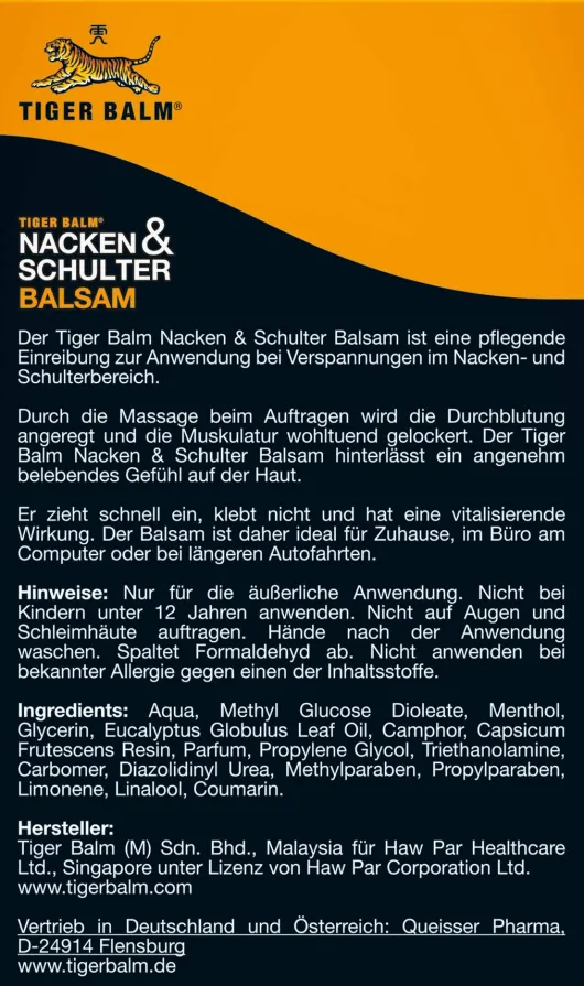 TIGER BALM Nacken und Schulter Balsam 50 g Balsam