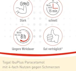Togal IbuPlus Paracetamol 200 mg - 500 mg 20 Filmtabletten