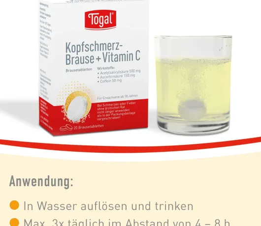Togal Kopfschmerz - Brause + Vitamin C 20 Brausetabletten