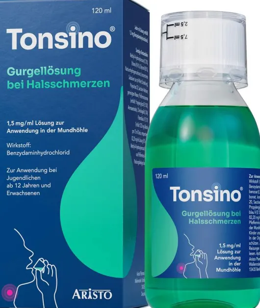 Tonsino Gurgellösung bei Halsschmerzen 120 ml