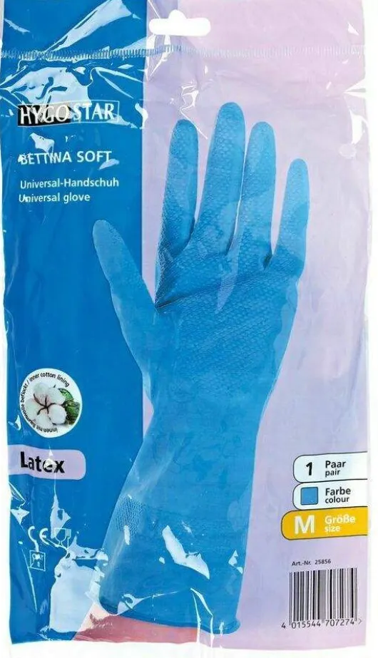 Universal-Handschuhe Bettina Soft M blau Latex 1 Paar