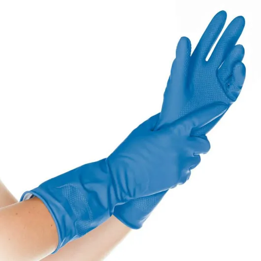 Universal-Handschuhe Bettina Soft M blau Latex 1 Paar