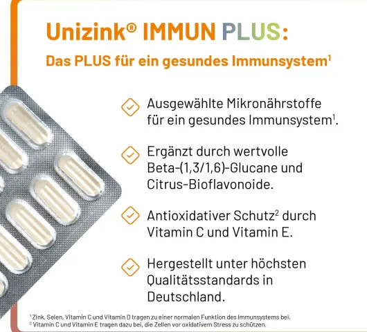 Unizink Immun Plus 30 Kapseln